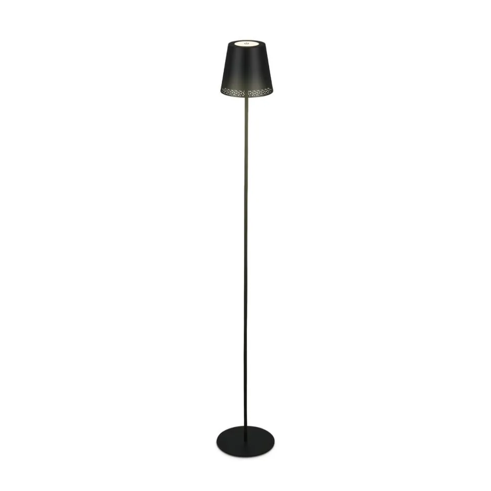 Kiki LED-gulvlampe, 3.000K, sort, IP44