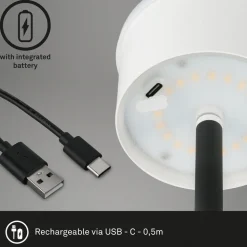 Kiki LED-gulvlampe, 3.000K, sort, IP44