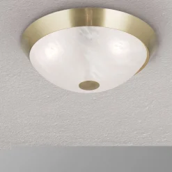 Klassisk loftslampe Jaya med glasskærm, 34 cm