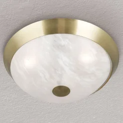 Klassisk loftslampe Jaya med glasskærm, 34 cm