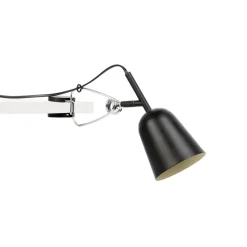 Klemmelampe Studio, sort/creme