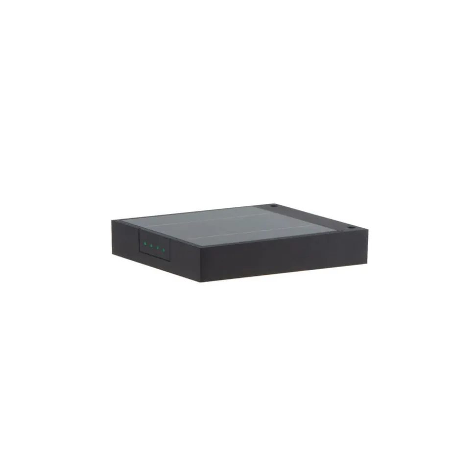 KLEWE LED-solcellelampe ALA WALL, antracit, aluminium, IP65