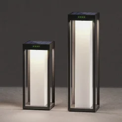 KLEWE LED-solcellelampe RADIA MAXI MOON, antracit, 50 cm, IP65