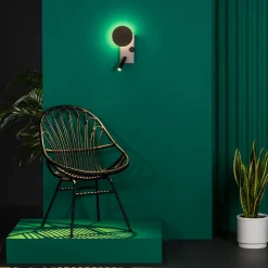 Kløver LED-væglampe, grå, højre variant