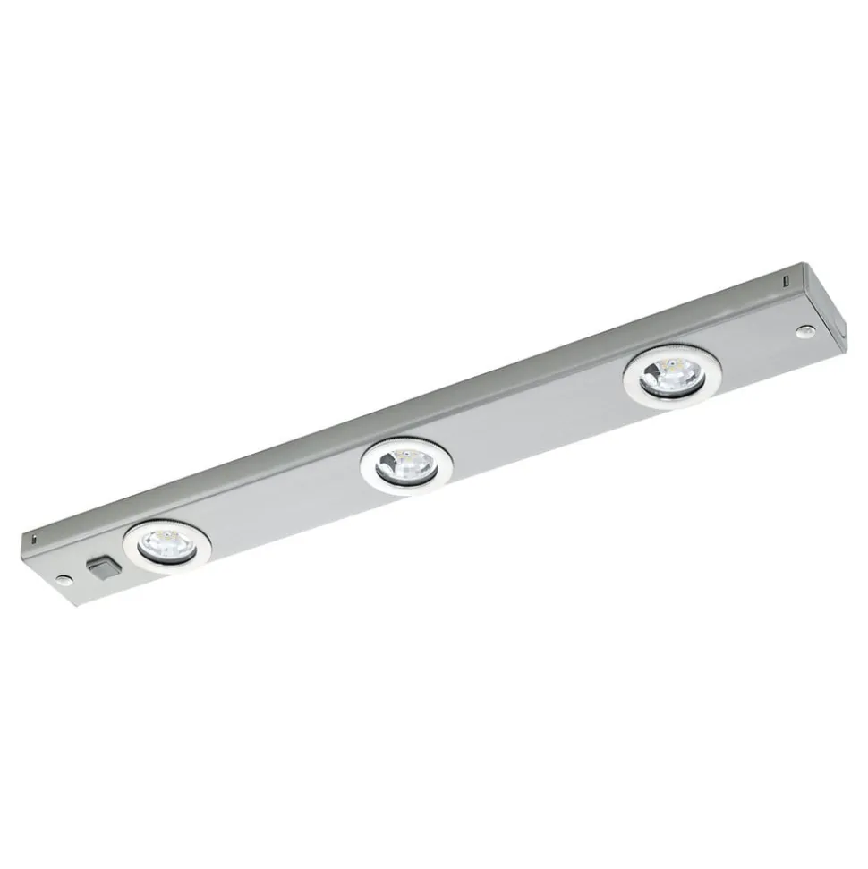 Kob LED-underskabslampe med kontakt, mat nikkel