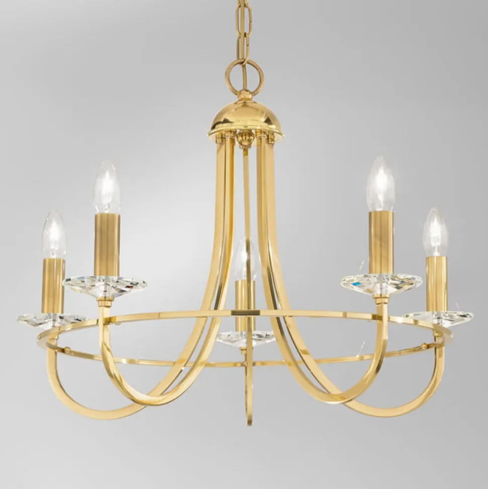 KOLARZ Imperial lysekrone, 5 lyskilder