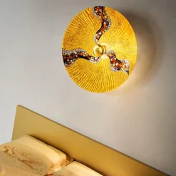 KOLARZ Luna Kiss Gold væglampe, 24 kt, Ø 62 cm