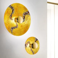 KOLARZ Luna Kiss Gold væglampe, 24 kt, Ø 62 cm