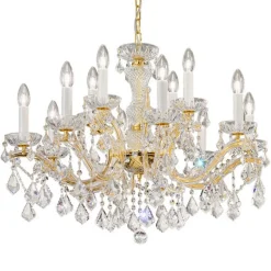 KOLARZ Maria Louise lysekrone, guld 24 kt, 12 lkld