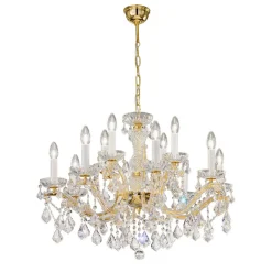 KOLARZ Maria Louise lysekrone, guld 24 kt, 12 lkld