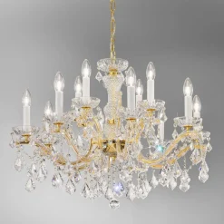 KOLARZ Maria Louise lysekrone, guld 24 kt, 12 lkld