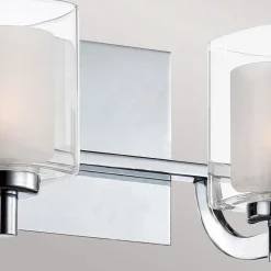 Kolt IP44 væglampe med dobbelt glasskærm, to-lys version