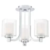 Kolt IP44-loftslampe med dobbelte glasskærme
