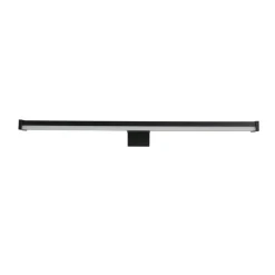 Kos LED-spejllampe, bredde 40 cm, sort aluminium IP44