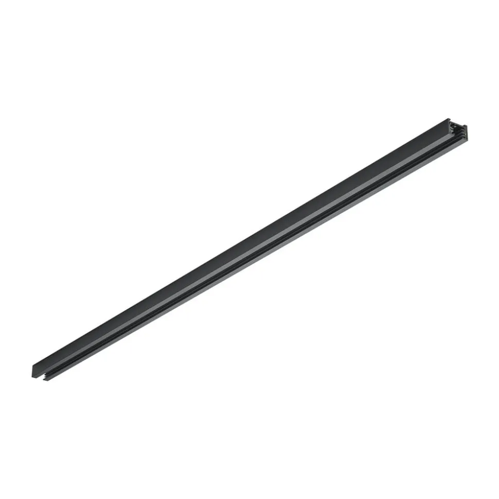2-kredsløbsskinne DUOline, sort mat, 160 cm