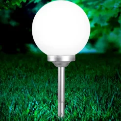 Kugleformet solcellelampe Celyn, 30 cm