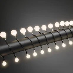 Kuglelampekæde LED varm hvid 80-flg.