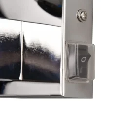 Kula væglampe til badet, glasskærm IP44 krom