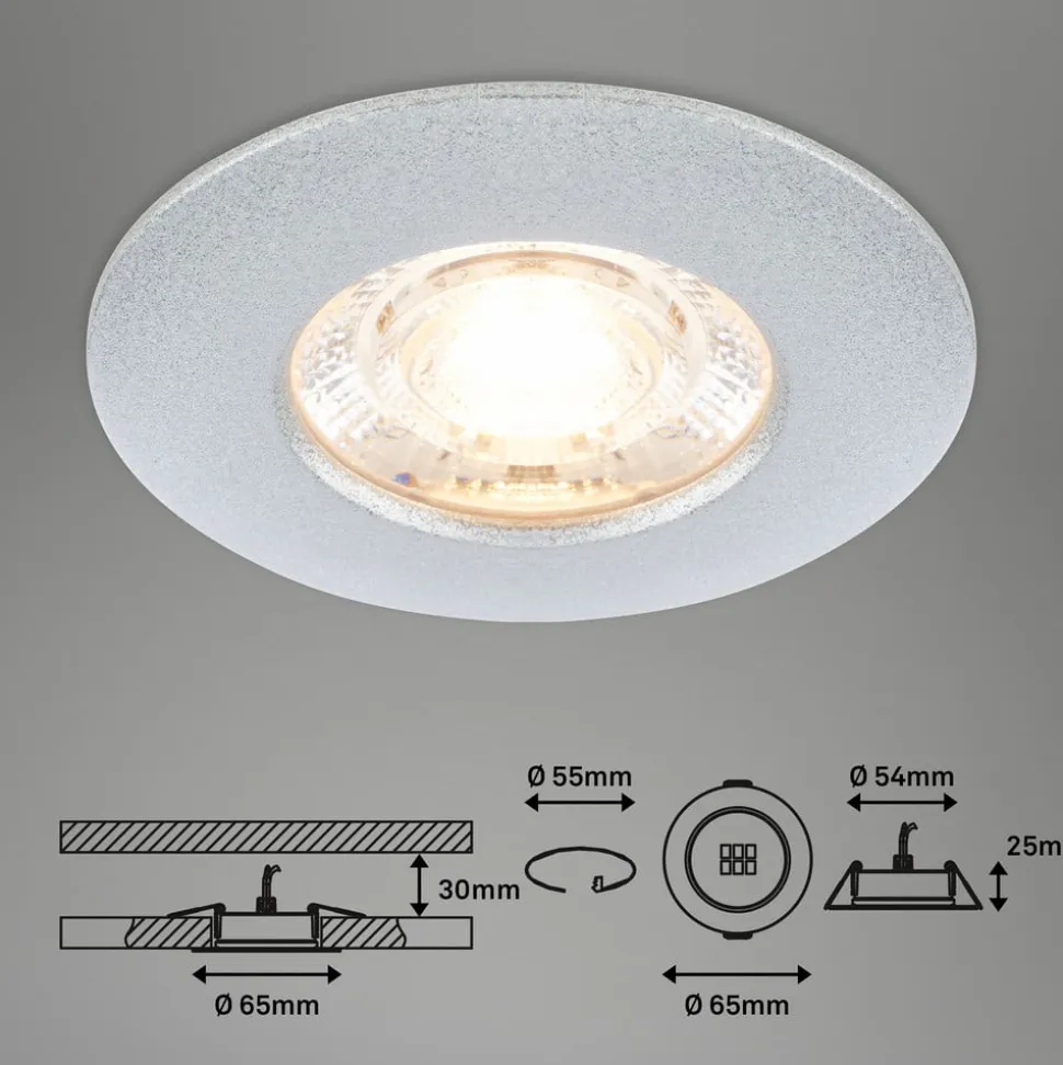 Kulana Mini indbygget spot med LED IP44 3er krom
