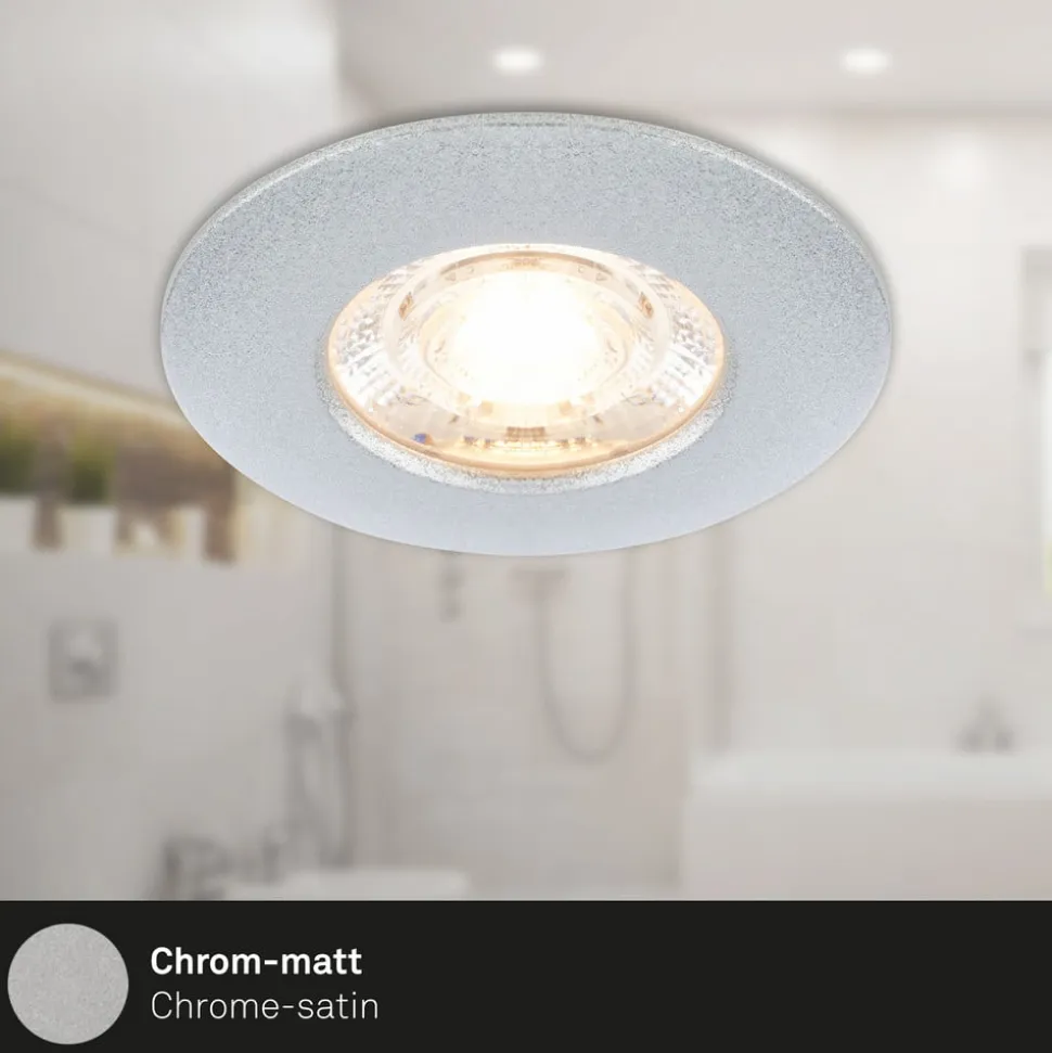 Kulana Mini indbygget spot med LED IP44 3er krom