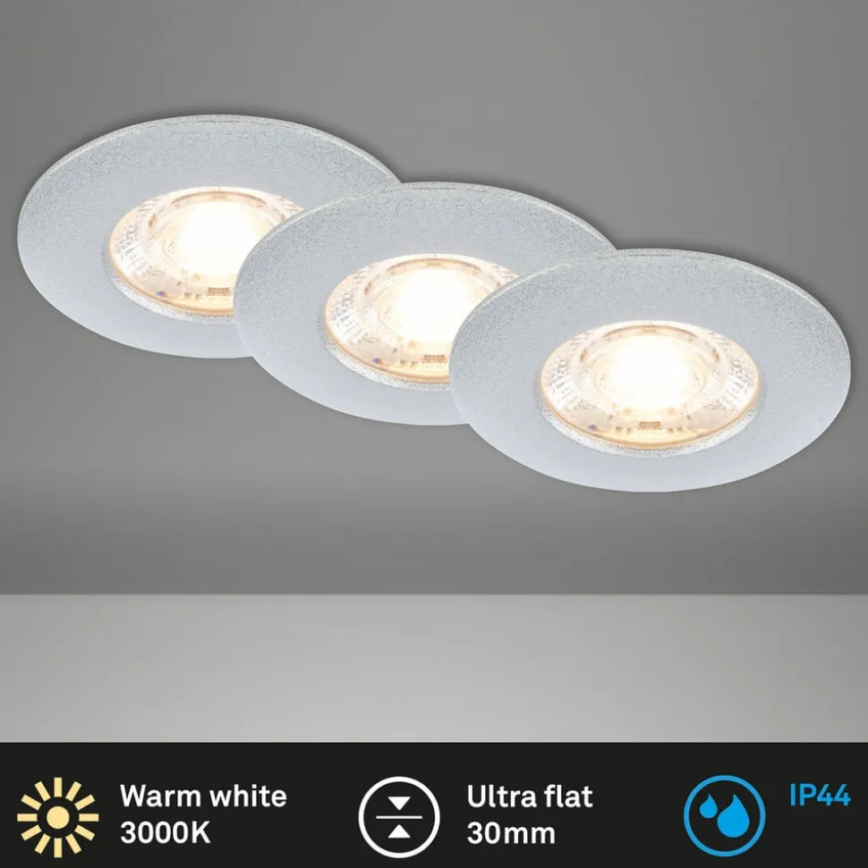 Kulana Mini indbygget spot med LED IP44 3er krom