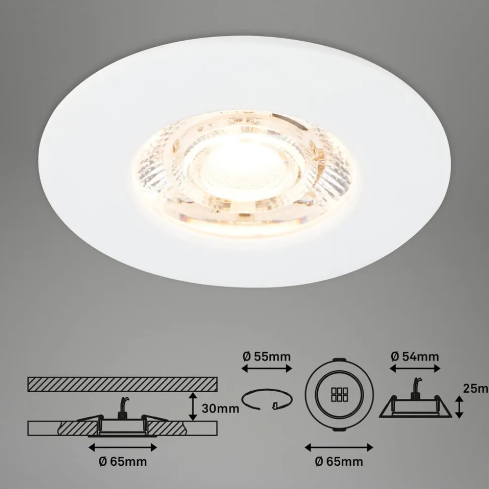 Kulana Mini indbygget spot LED IP44 3 stk hvid