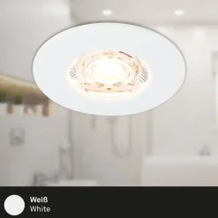 Kulana Mini indbygget spot LED IP44 3 stk hvid