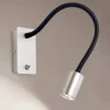 Kurt LED-væglampe, mat nikkel med fleksibel arm
