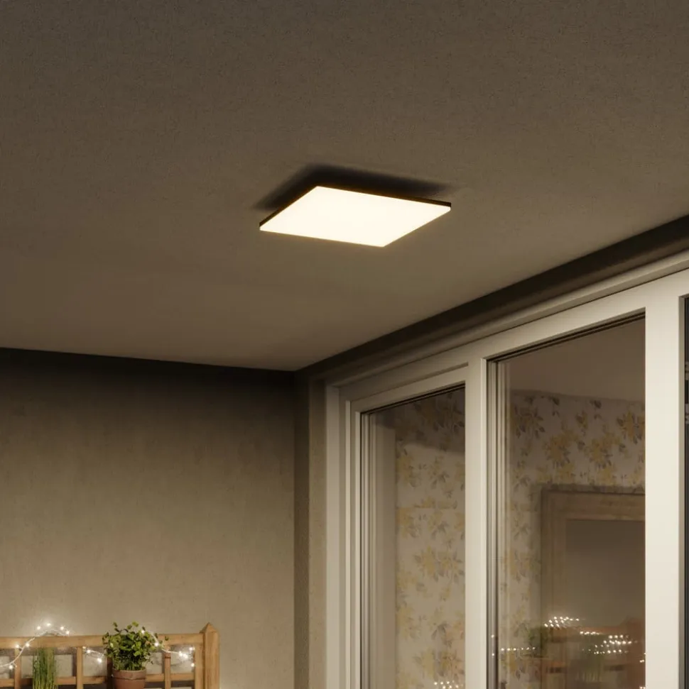 Kvadratisk LED-loftslampe Henni udendørs
