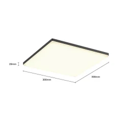Kvadratisk LED-loftslampe Henni udendørs