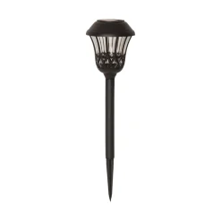 Lace LED-lampe med jordspyd, sort, højde 31 cm, sæt med 4 stk
