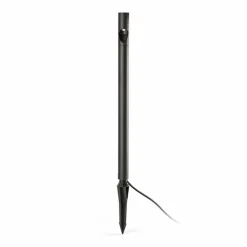 Lampe med jordspyd Bezel, sort, aluminium, højde 60 cm