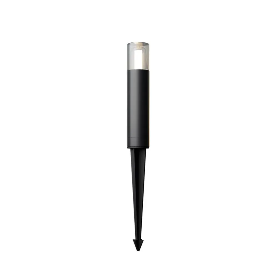 Lampe med jordspyd GLIDE, grafit, højde 37 cm, IP54, G9