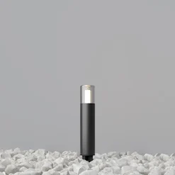 Lampe med jordspyd GLIDE, grafit, højde 37 cm, IP54, G9