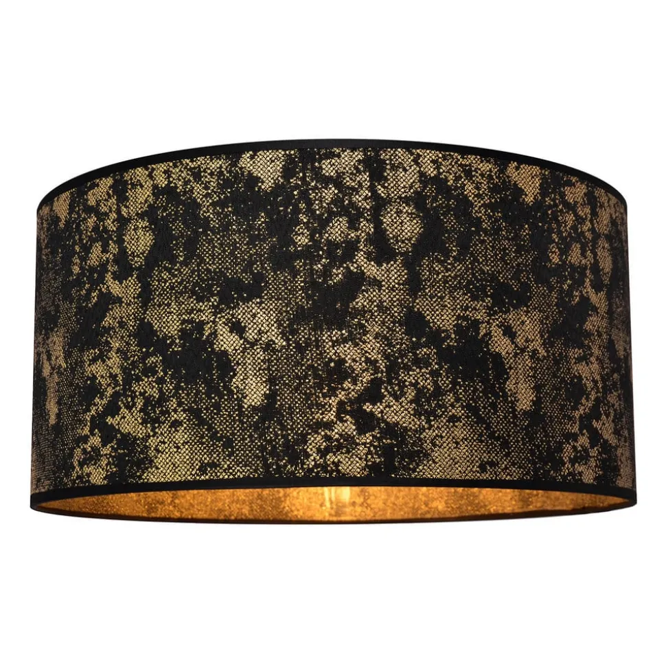 Lampeskærm Abba E27 Ø 40/højde 20 cm sort/guld