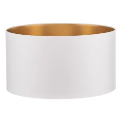 Lampeskærm Alba, Ø 45 cm, E27, hvid/guld