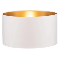 Lampeskærm Alba, Ø 45 cm, E27, hvid/guld