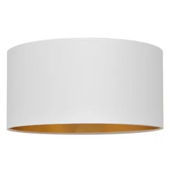 Lampeskærm Alba, Ø 40 cm, E27, hvid/guld