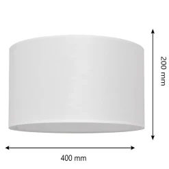 Lampeskærm Alba, Ø 40 cm, E27, hvid