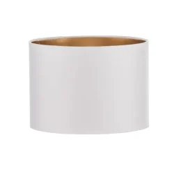 Lampeskærm Alba, Ø 20 cm, E27, hvid/guld