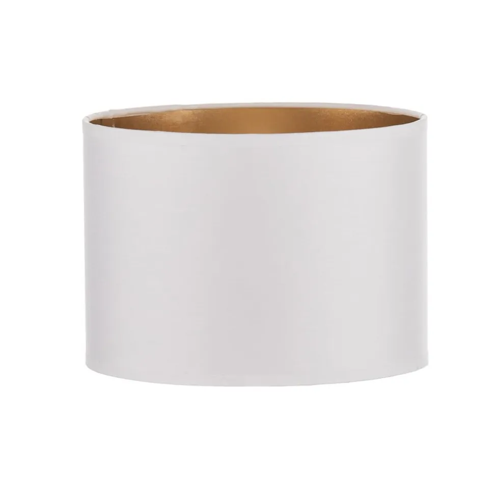 Lampeskærm Alba, Ø 20 cm, E27, hvid/guld
