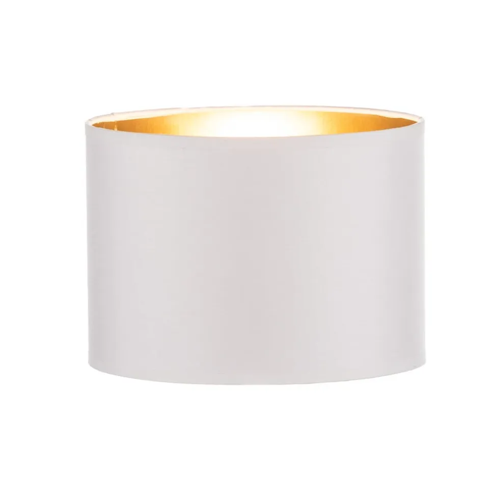 Lampeskærm Alba, Ø 20 cm, E27, hvid/guld