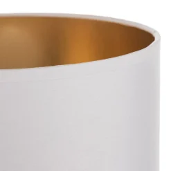 Lampeskærm Alba, Ø 20 cm, E27, hvid/guld