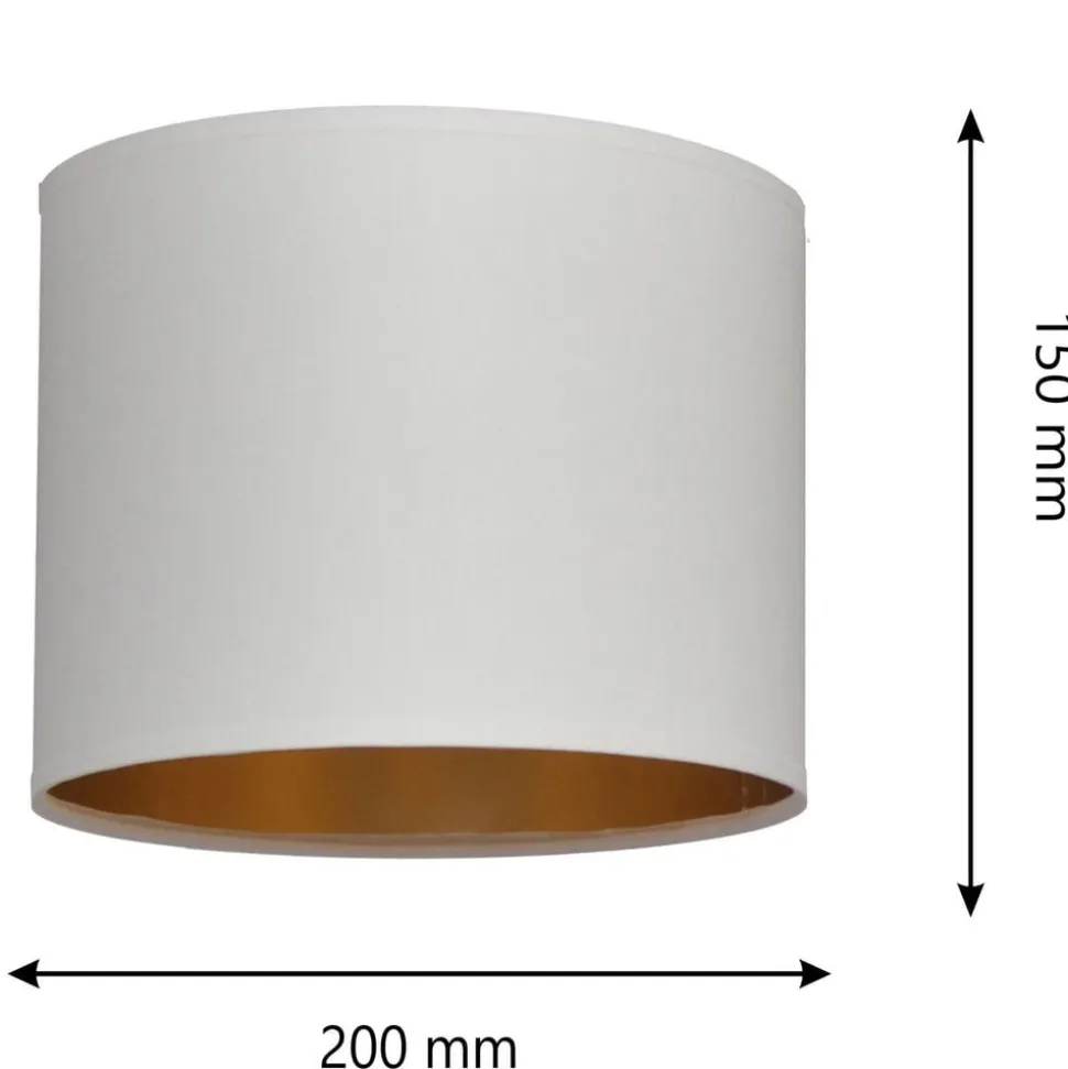 Lampeskærm Alba, Ø 20 cm, E27, hvid/guld