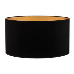 Lampeskærm Alba, Ø 45 cm, E27, sort/guld
