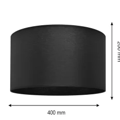 Lampeskærm Alba, Ø 40 cm, E27, sort