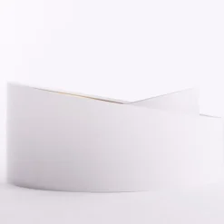 Lampeskærm Chloe, Ø 50 cm, udvendig hvid, indvendig guldfarvet