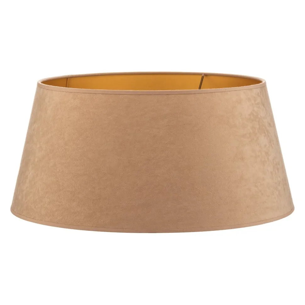 Lampeskærm Cone højde 25,5 cm, beige/guld