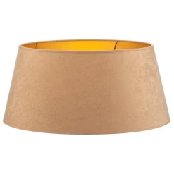Lampeskærm Cone højde 25,5 cm, beige/guld
