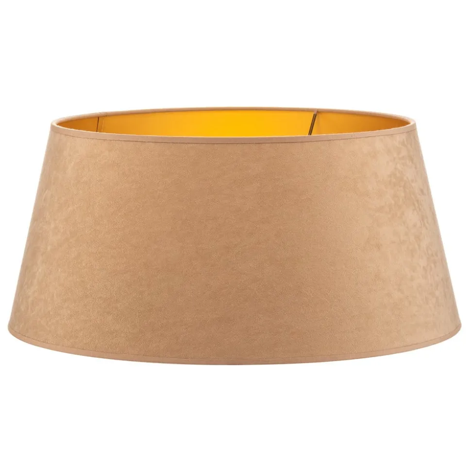 Lampeskærm Cone højde 25,5 cm, beige/guld